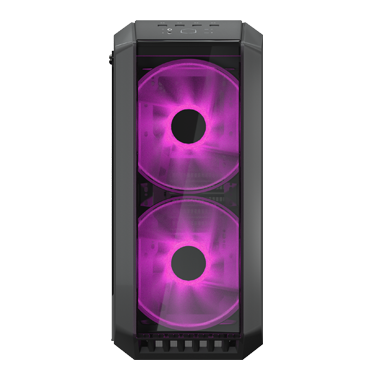 Cooler Master MasterCase H500M ARGB Airflow ATX Mid-Tower with Quad  Tempered Glass Panels, Dual 200mm Customizable ARGB Lighting Fans, Type-C  I/O
