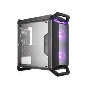 MasterBox Q300P Mini Tower Case - Show off your build through the full size transparent side panel.