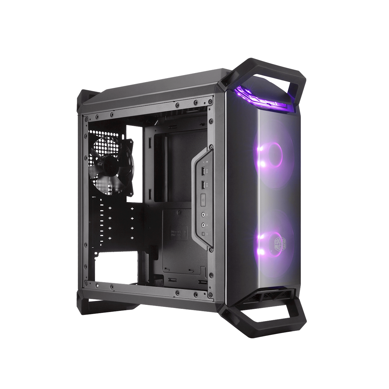 MasterBox Q300P Mini Tower Case - One RGB controller is included in the accessory pack. If your MB does not support the RGB control function, you can connect the RESET button cable and control the RGB lighting directly from the I/O panel.