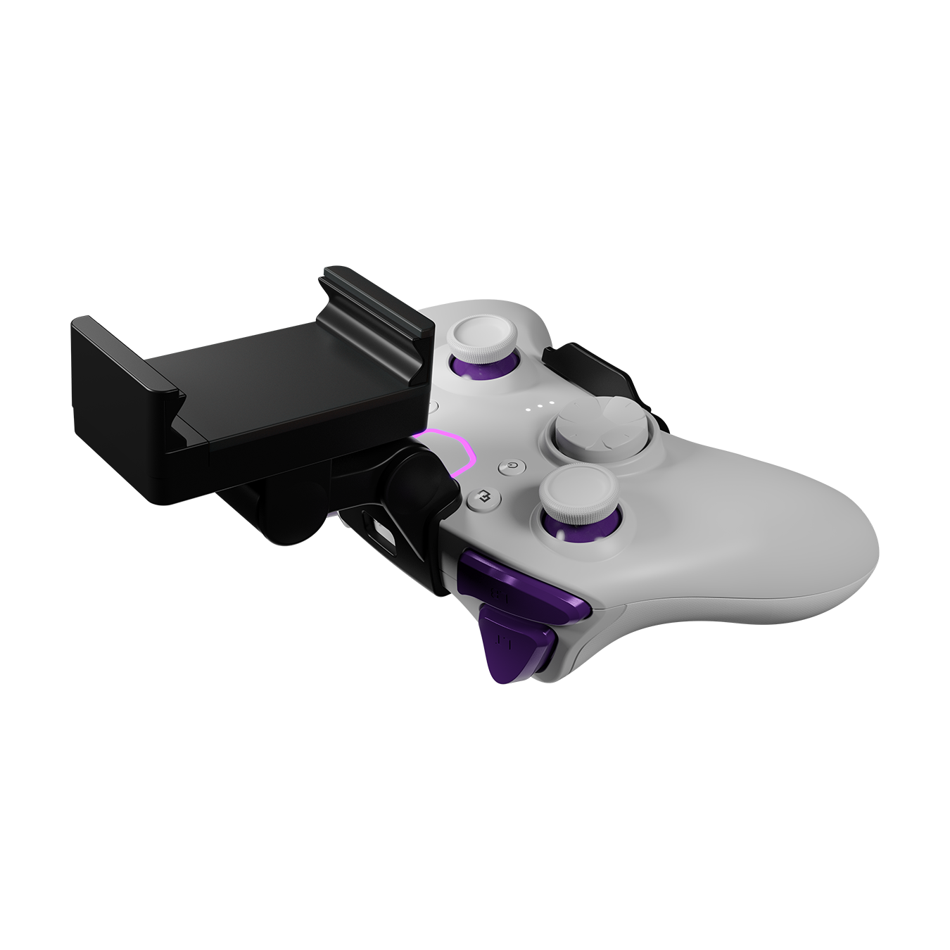 Storm Controller White with Cradle - Front View at 45 Degree Angle