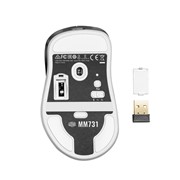 MM731 White - main unit and lag-free 2.4GHz wireless USB adapter