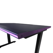 GD120 ARGB Gaming Desk - Close up shot 01 with purple LED lights