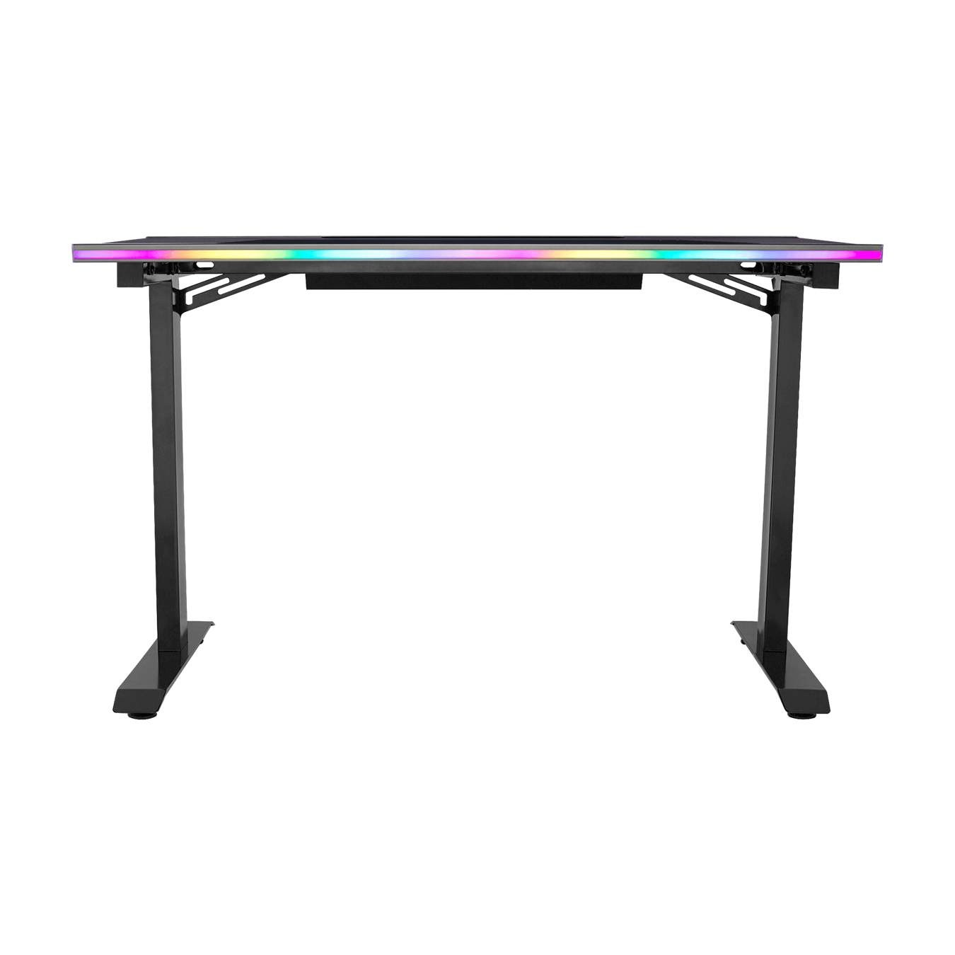 GD120 ARGB Gaming Desk - Front view with RGB LED lights
