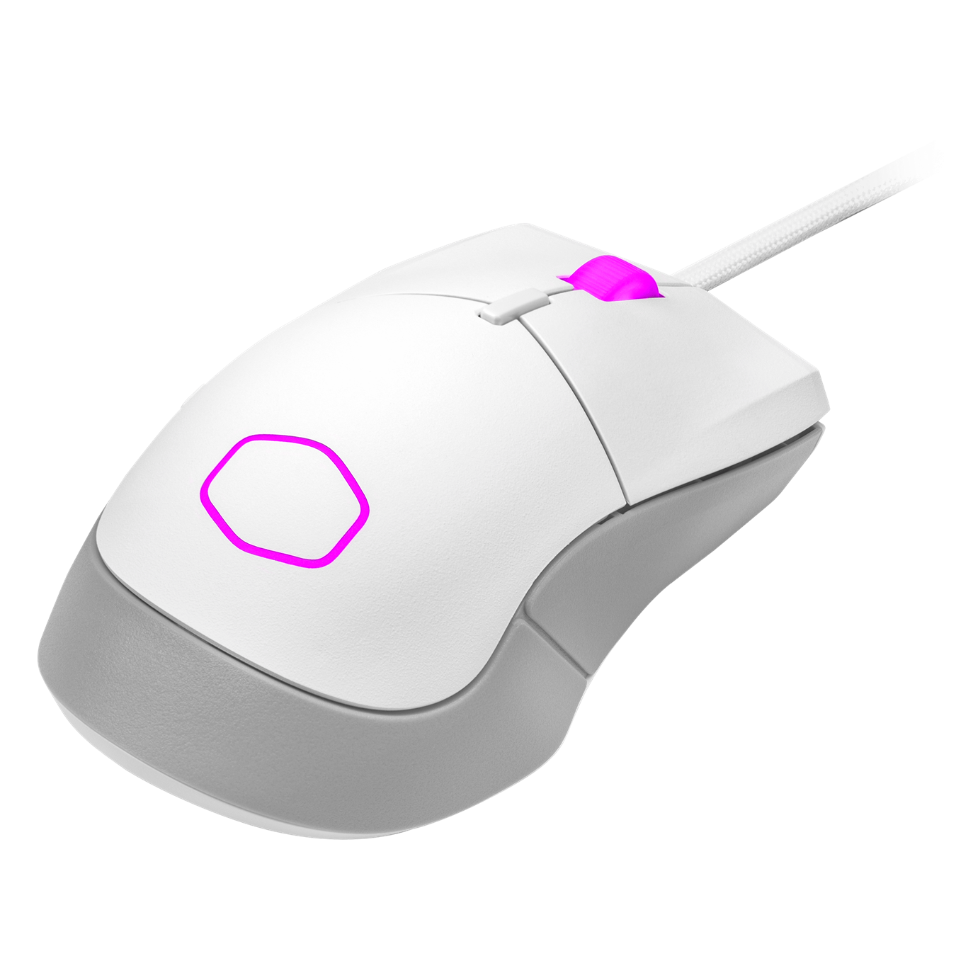 MM310 White Edition Gaming Mouse - Give your victories some flashy good looks with lighting on the logo and the scroll wheel
