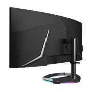 GM34-CWQ ARGB 34" Curved Gaming Monitor - Using the MasterPlus+ app, you can fully customize the ARGB lighting built into the Halo stand.