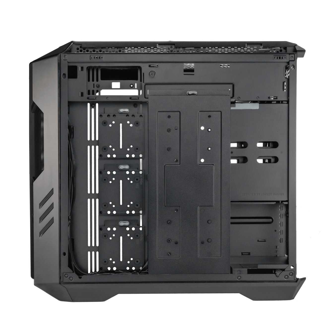 HAF 700 features versatile brackets that can be used to mount an SSD, HDD, or a pump/reservoir for liquid cooling.