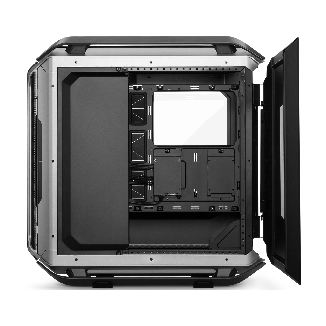 COSMOS C700M - The graphics card bracket can be mounted vertically or horizontally on either the PSU midplate or on the M. Port