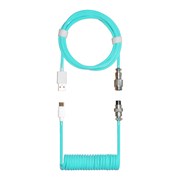 Coiled Keyboard Cable - Cyan