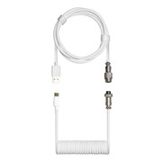 Coiled Keyboard Cable - White