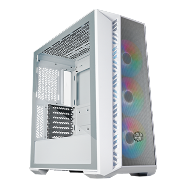 Cooler Master MasterBox 520 Mesh Blackout Airflow ATX Mid-Tower, Mesh Front  Panel, Tempered Glass Panel, E-ATX up to 10.7”, Gen2 Type-C, Three CF120