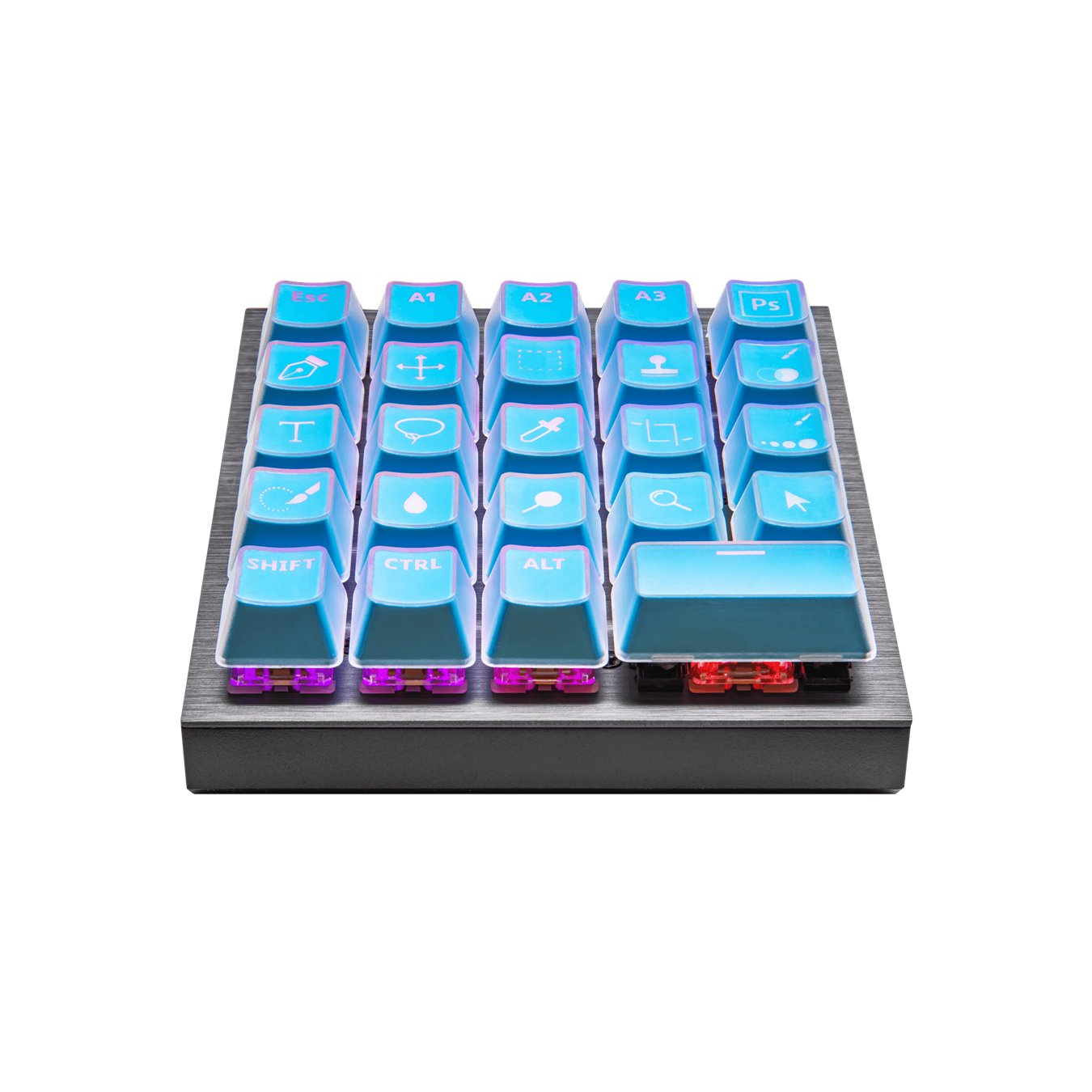 Control Pad Extra Keycap Sets - Photoshop Set - Front View