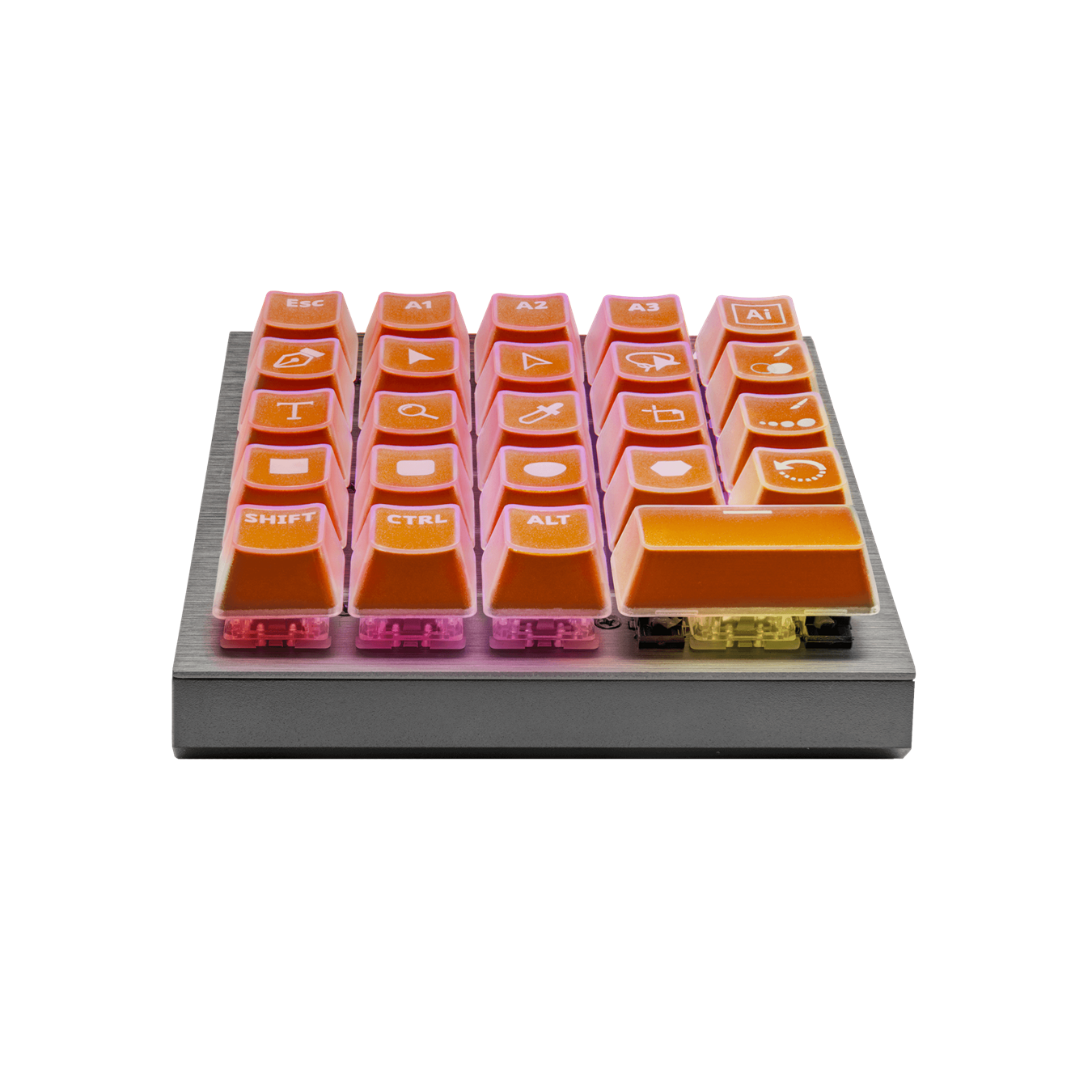 Control Pad Extra Keycap Sets - Illustrator Set - Front View
