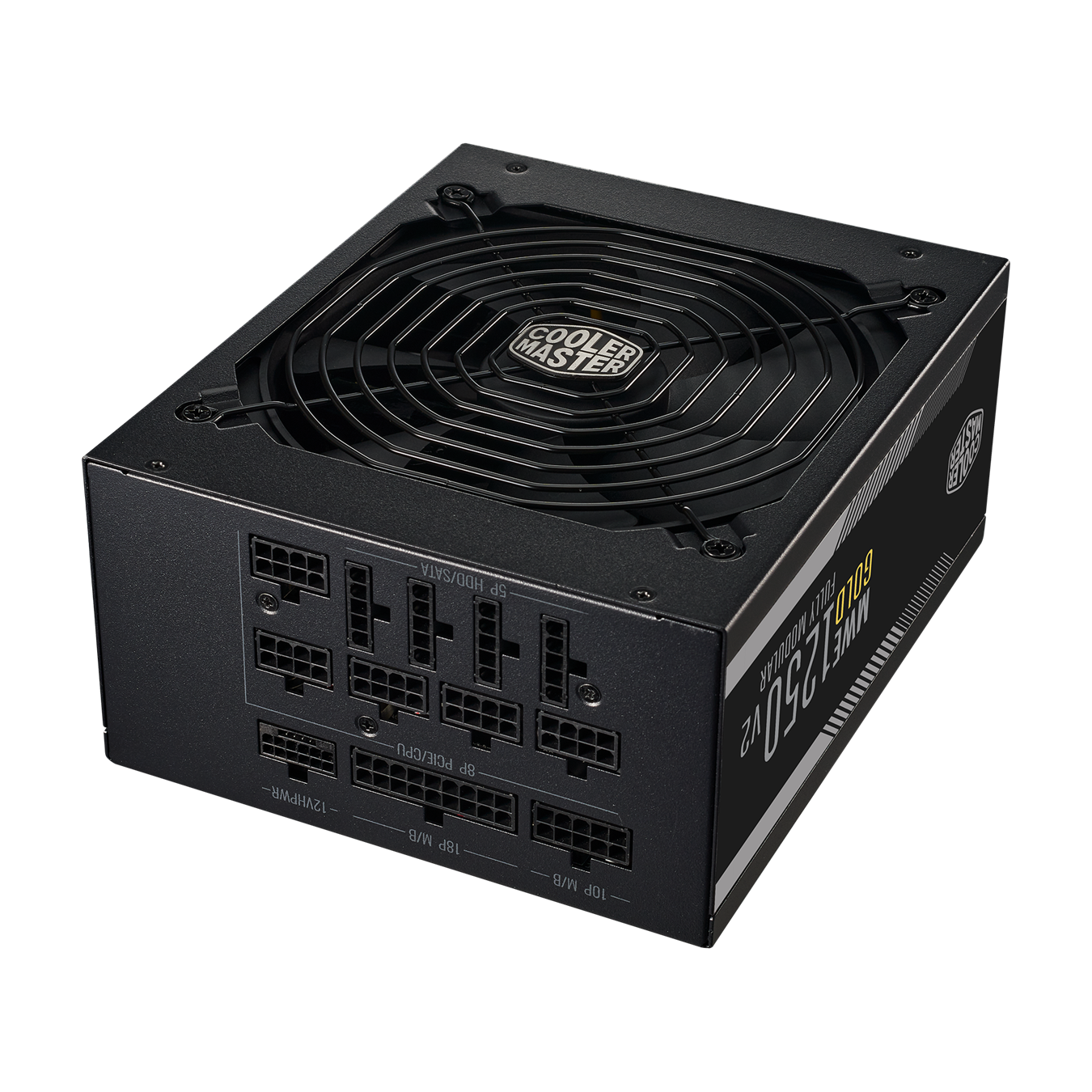 MWE Gold 1250 comes with full modular flat, black cables for increased airflow.