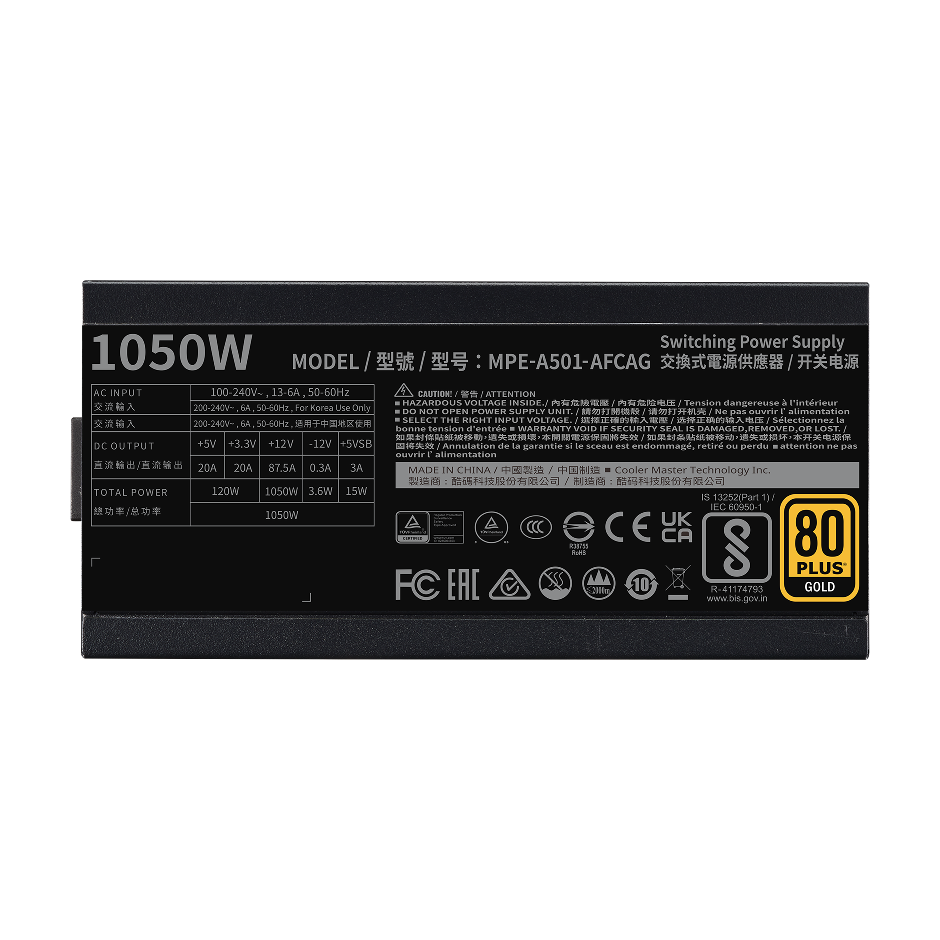 Coolermaster Cooler Master MWE Gold V2 1050W PCIe 5.0 Fully