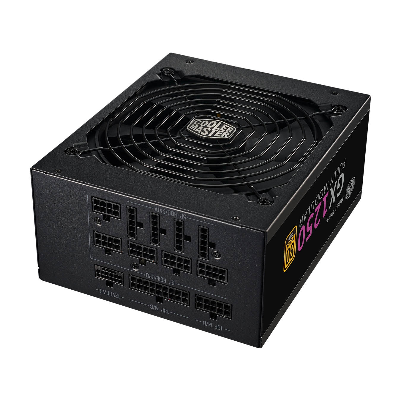 GX Gold 1250 comes with full modular flat, black cables for increased airflow.