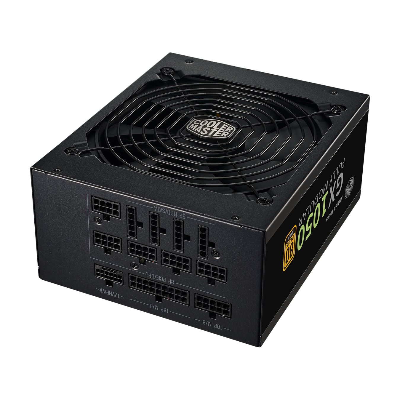 GX Gold 1050 comes with full modular flat, black cables for increased airflow.