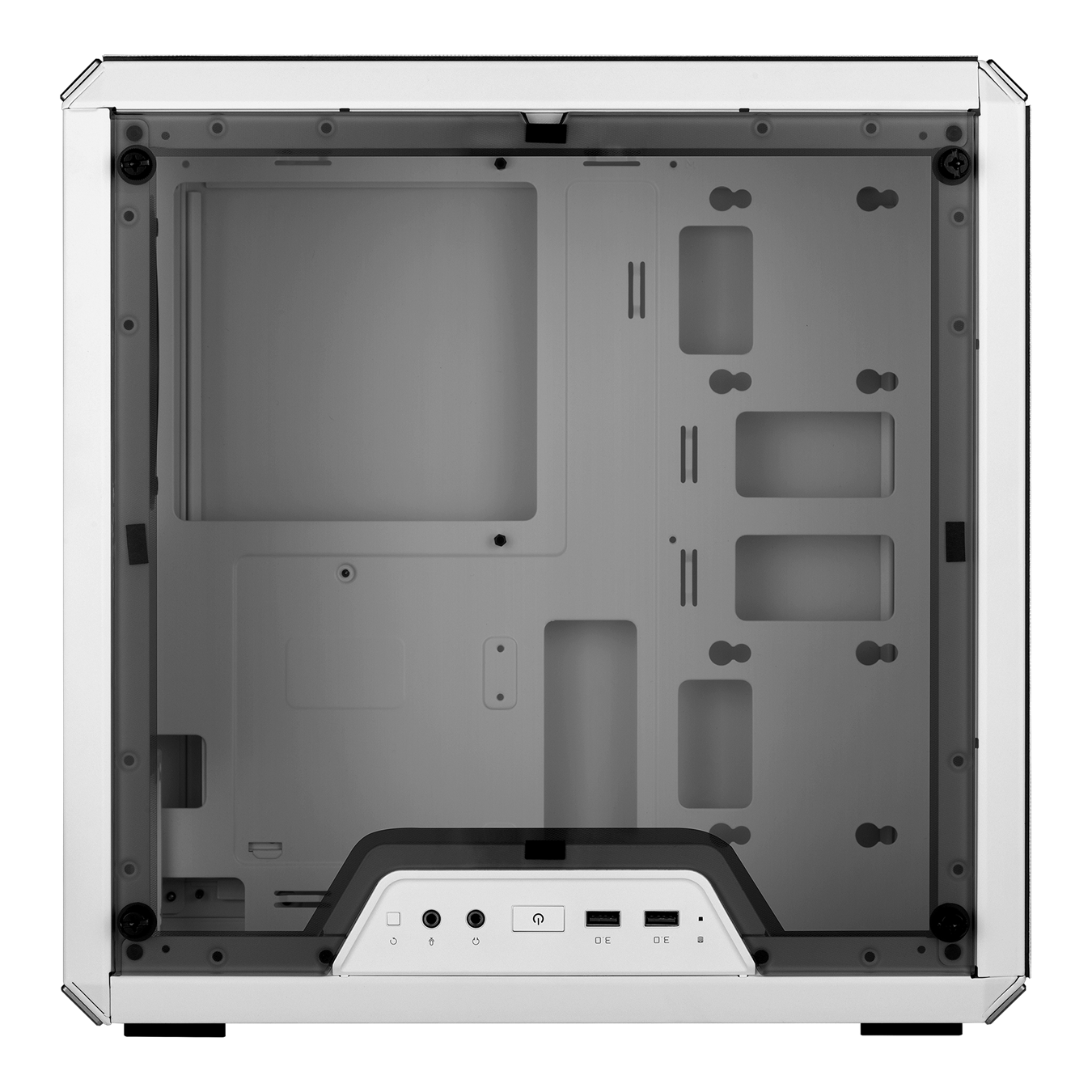 MasterBox Q300L White - Edge-to-Edge Acrylic Transparent Side Panel