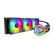 MasterLiquid 360 Atmos - Front view with RGB lighting