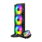MasterLiquid 360 Atmos - Vertical view with RGB lighting