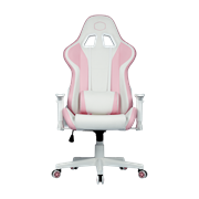 Caliber R1S Rose White Edition Gaming Chair - Front angle view