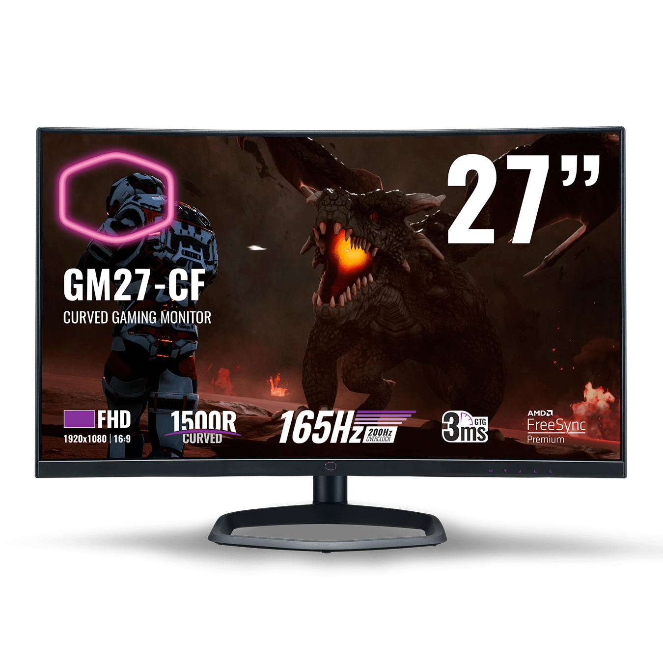 GM27-CF is designed for gamers who are not willing to compromise their experience in both the gaming competency and the beauty of game scenes by offering the ultra game mode with FreeSync and wide color gamut on simultaneously.