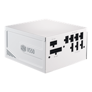 V550 Gold V2 White Edition - fully customizable cabling reduces clutter, increases airflow