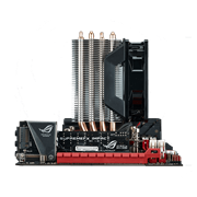 Stacked fin array ensures minimum airflow resistance allowing cooler air into the heat sink