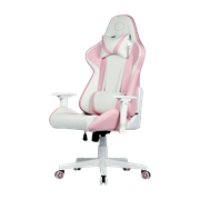 Caliber R1S Rose White Edition Gaming Chair - The headrest and lumbar pillow will provide you with the best level of comfort to reduce back pain and alleviate neck strain.