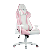 Caliber R1S Rose White Edition Gaming Chair - Rear angle view