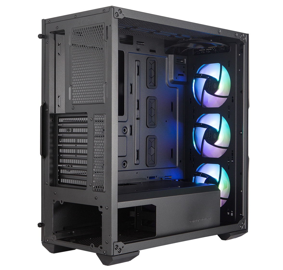 E-ATX up to 10.5 Three 120mm ARGB Lighting Fans Cooler Master MasterBox TD500 Mesh Airflow ATX Mid-Tower with Polygonal Mesh Front Panel Crystalline Tempered Glass