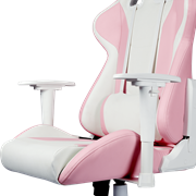 Caliber R1S Rose White Edition Gaming Chair - The perfect combo to help alleviate neck strain and support your lower back.