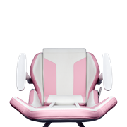 Caliber R1S Rose White Edition Gaming Chair - Top angle view