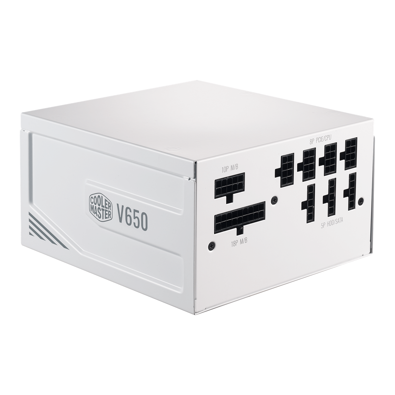 V650 Gold V2 White Edition - fully customizable cabling reduces clutter, increases airflow