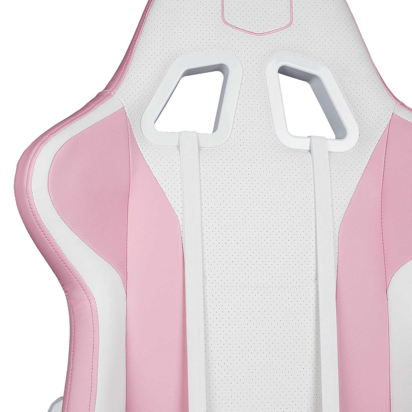 Caliber R1S Rose White Edition Gaming Chair - The breathable PU provides maximum comfort for all body types and keeps you feeling cool and energized at all times.