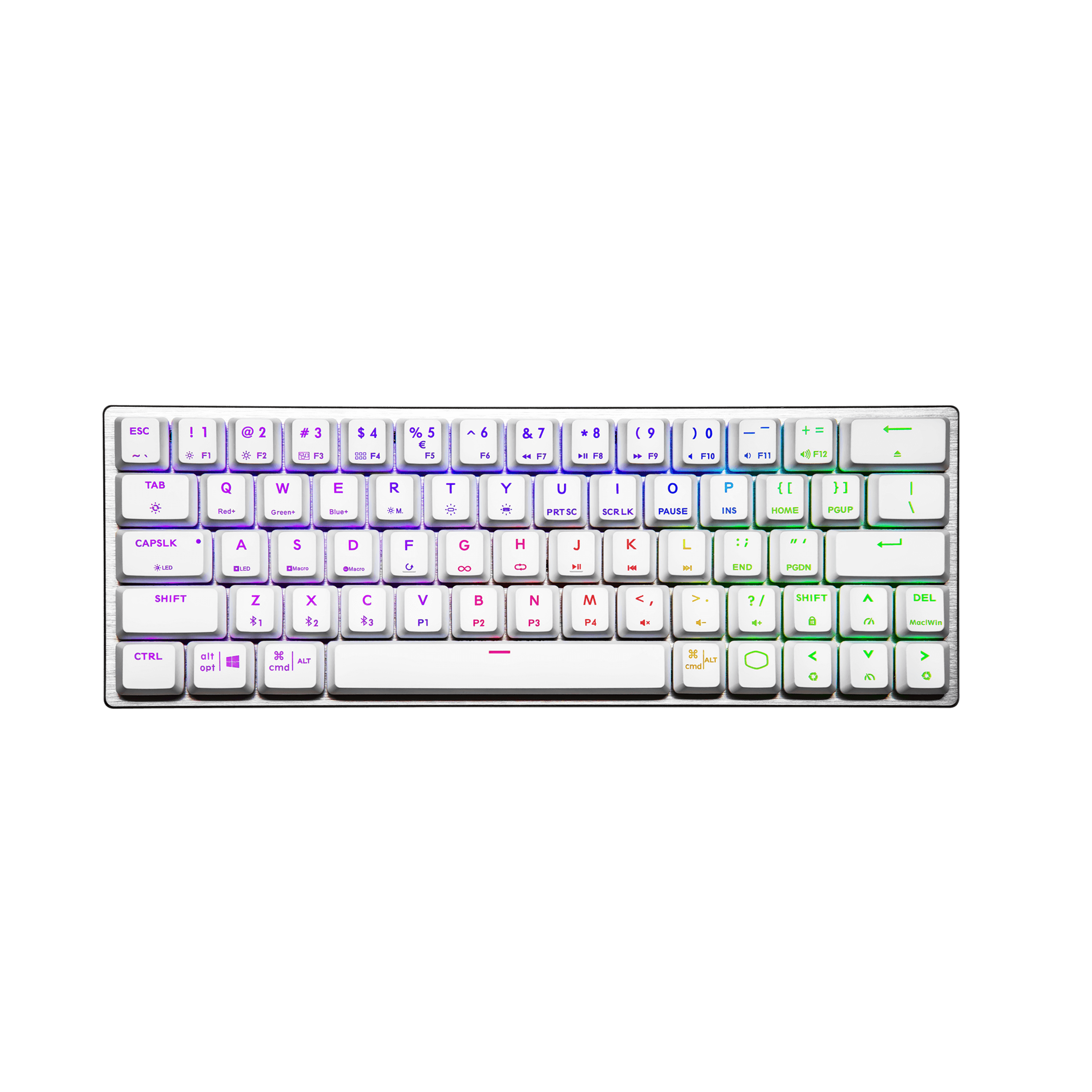 SK622 Silver White Hybrid Wireless Mechanical Gaming Keyboard 