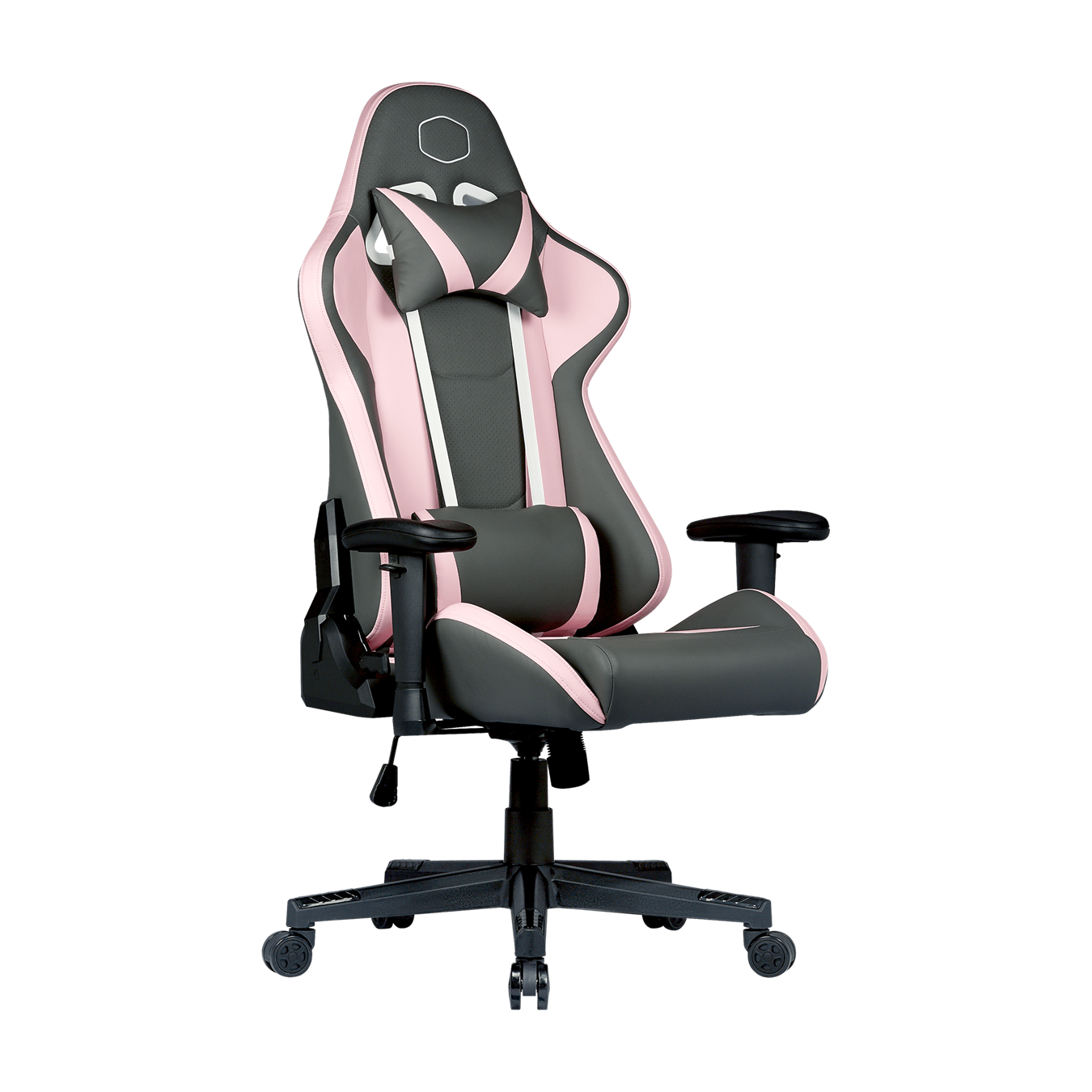 Caliber R1S Rose Grey Edition Gaming Chair - Rear angle view