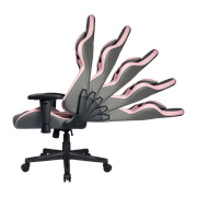 Caliber R1S Rose Grey Edition Gaming Chair - Ergonomic design meets the individual’s needs with a comfortable angle of the reclining backrest. The movable armrests design and height adjustable gas lift minimize fatigue and maximize the comfort of your gaming/working sessions.