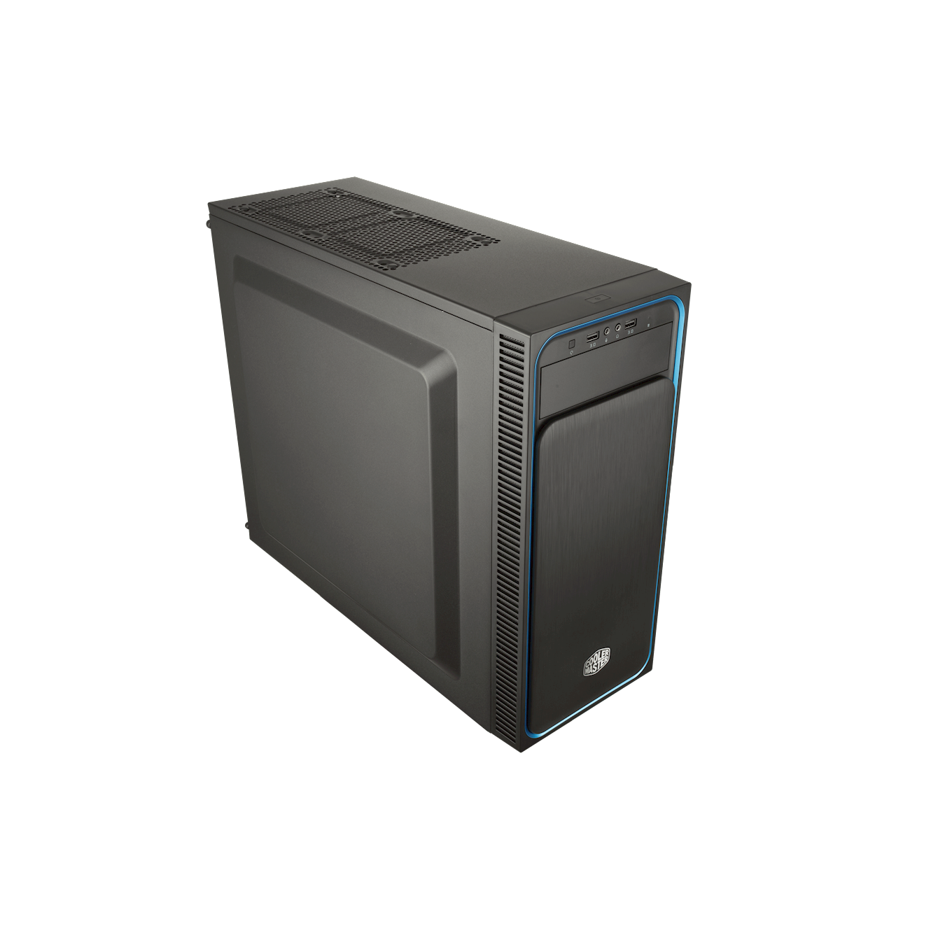 MasterBox E500L Mid Tower Case - Keep a clean design and hide your I/O ports behind this smooth front slide panel.