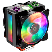 MasterAirMA410M is our flagship 4 heatpipe cooler that comes with a specialized Addressable RGB lighting effects