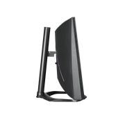 GM34-CW Gaming Monitor - supports up to 100mm of height adjustment and 15 degrees tilt.