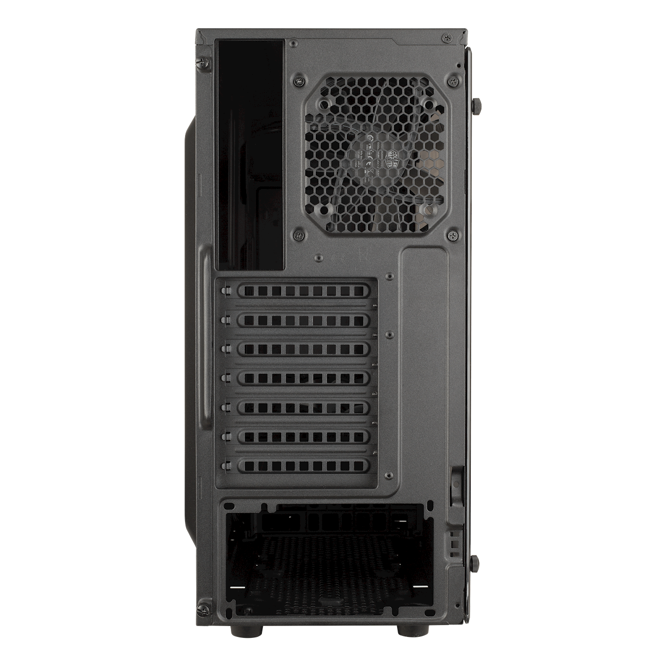 MasterBox E500L (Side Window Panel Version) Mid Tower Case - Rear angle view