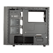 MasterBox E500L (Side Window Panel Version) Mid Tower Case - The front slide panel hides your I/O ports, but keeps it easy to access when needed.