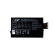 MasterWatt Lite 230V 700W ATX PSU - side angle view / label