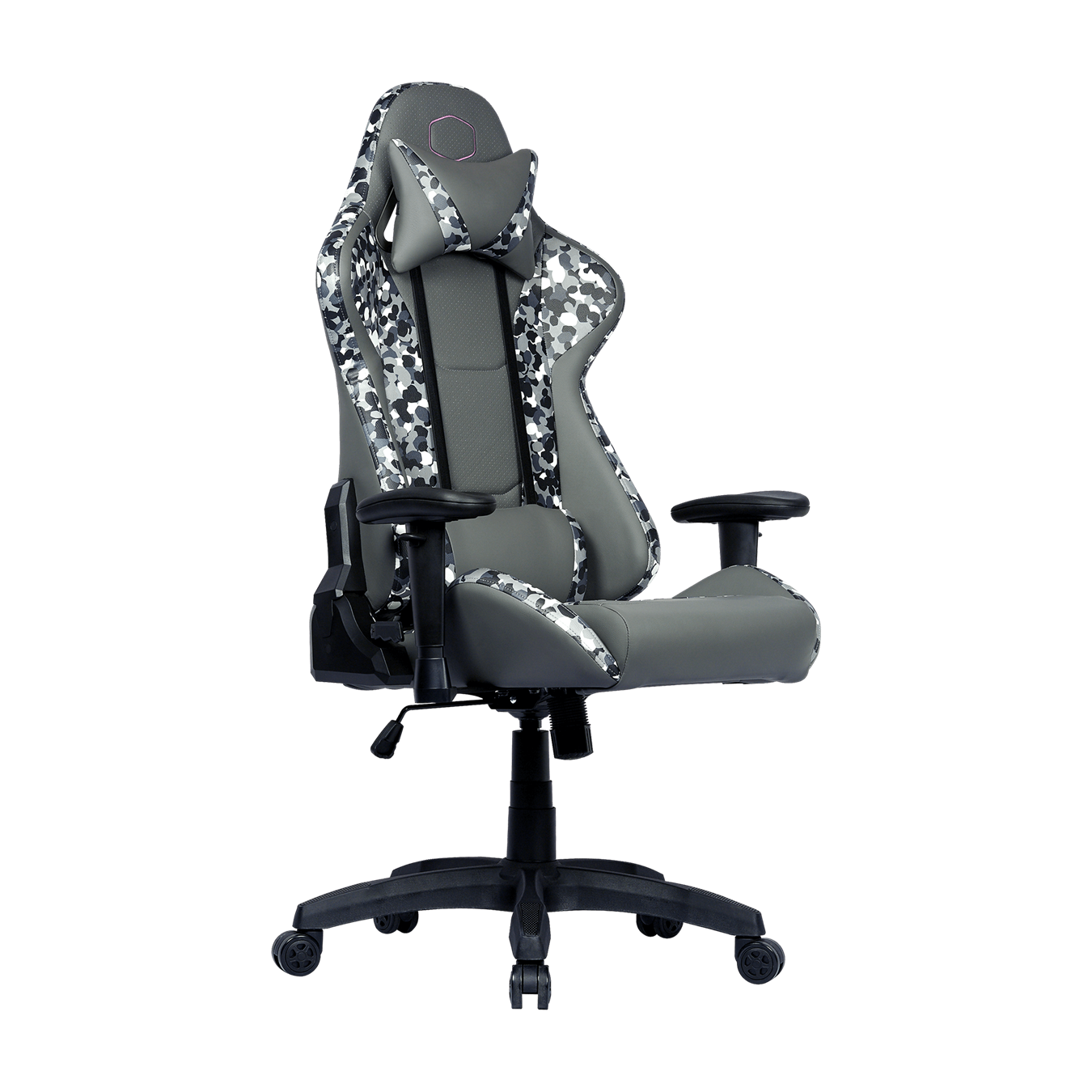 Caliber R1S Dark Knight CAMO Gaming Chair - 45 degree angle view