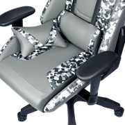 Caliber R1S Dark Knight CAMO Gaming Chair - The headrest and lumbar pillow will provide you with the best level of comfort to reduce back pain and alleviate neck strain.