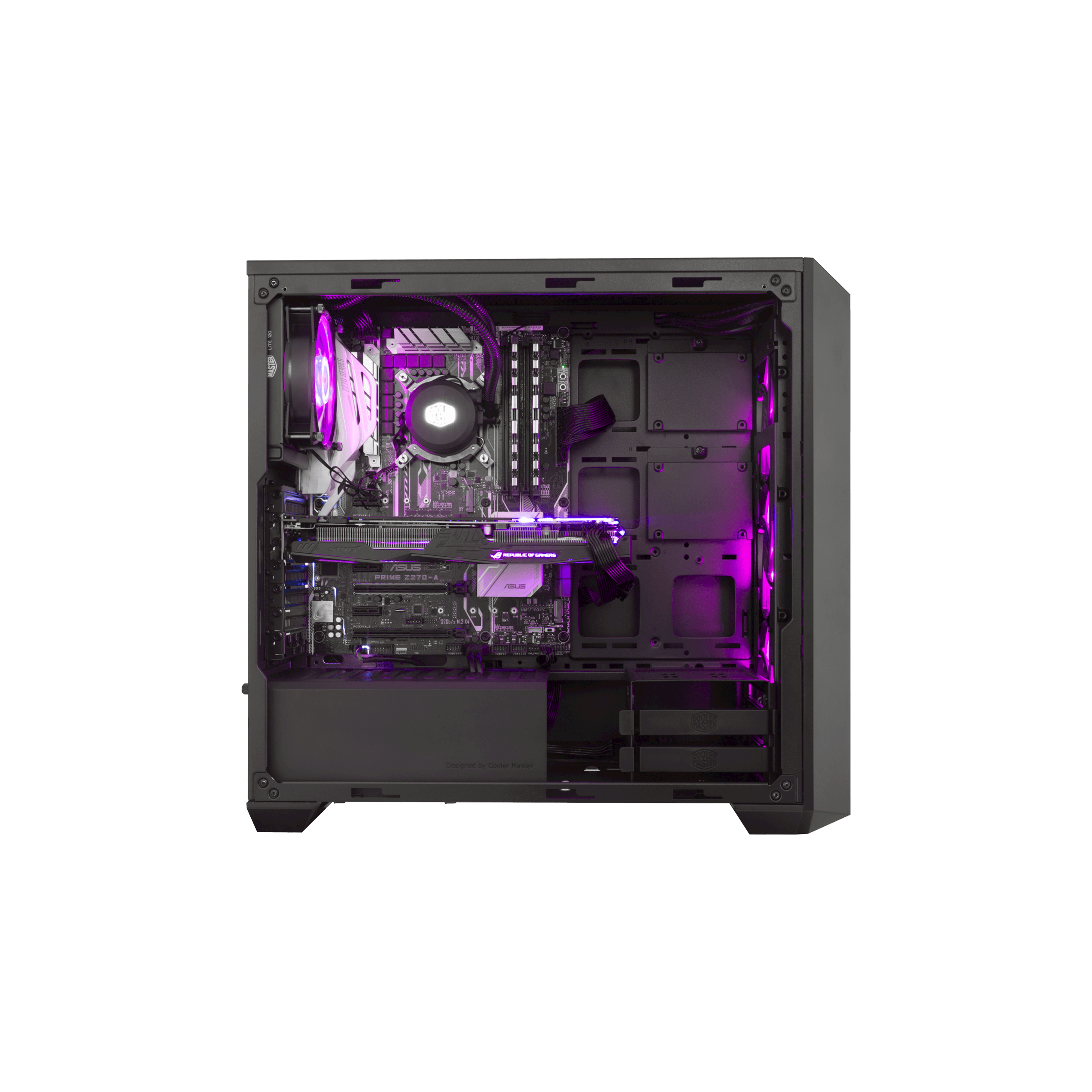 Cooler Master MasterBox Pro 5 ARGB ATX Mid-Tower with Adaptable Layout  E-ATX up to 10.5, DarkMirror Front Panel, Tempered Glass, Three 120mm ARGB