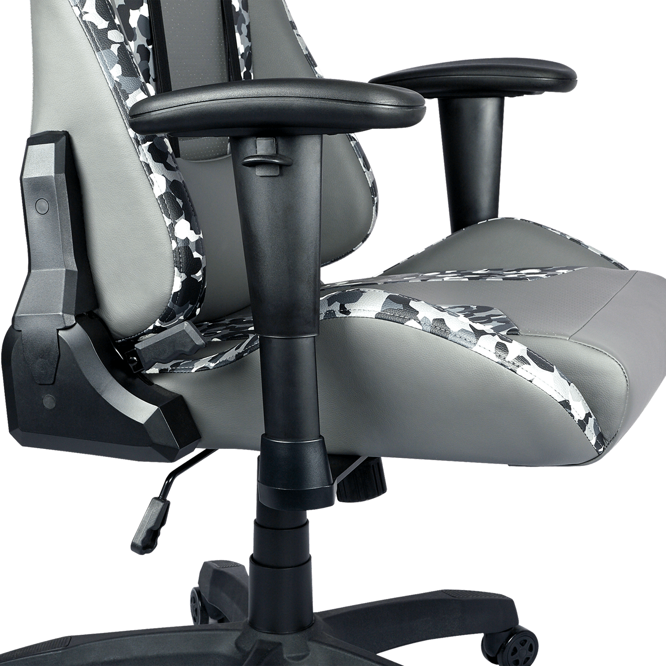 Caliber R1S Dark Knight CAMO Gaming Chair - Premium quality and design sets you apart from the competition. The breathable PU provides maximum comfort for all body types and keeps you feeling cool and energized at all times.