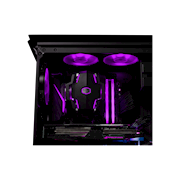 Dual push-pull MasterFan RGBCertified compatible with top RGB capable motherboards