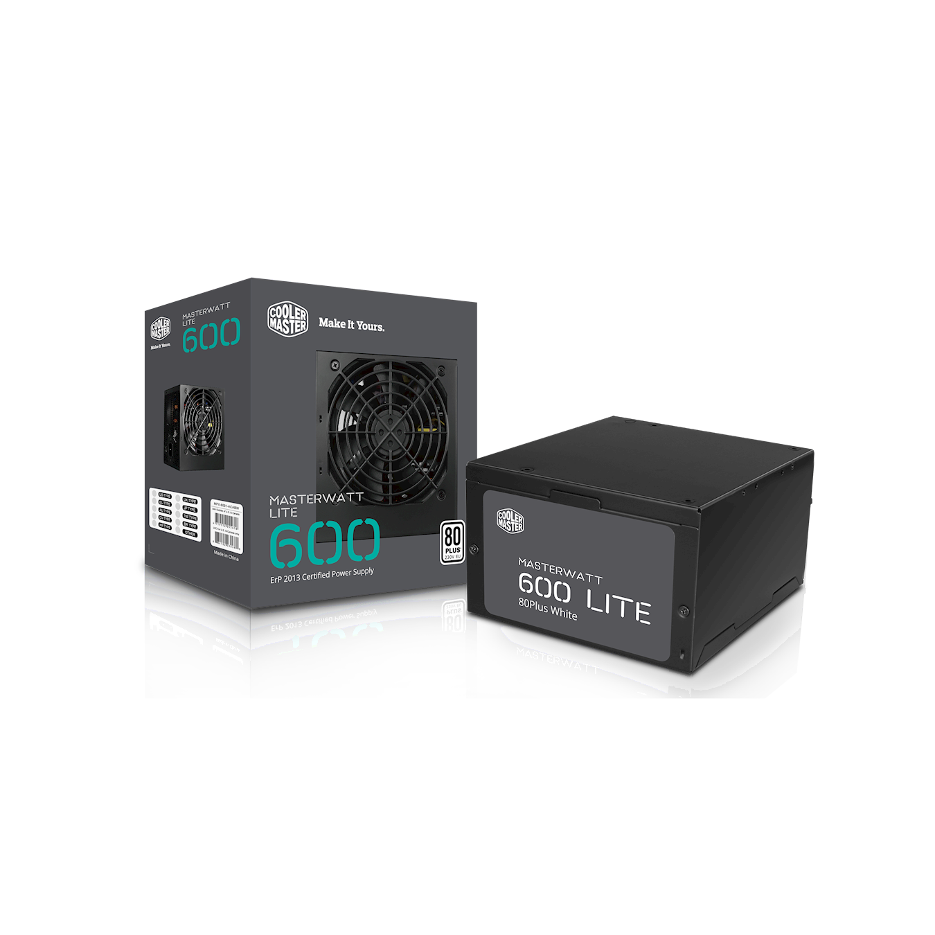 MasterWatt Lite 600W Full Range ATX PSU - package